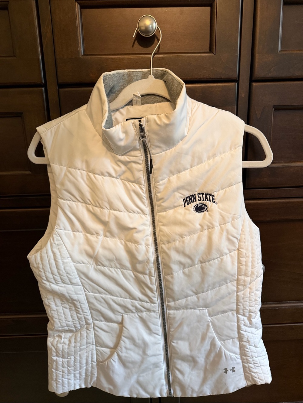 Under Armour Women's White Quilted Penn State Vest